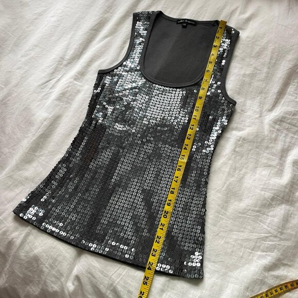 Y2K Grey Sequin Tank Top - Picture 4 of 6